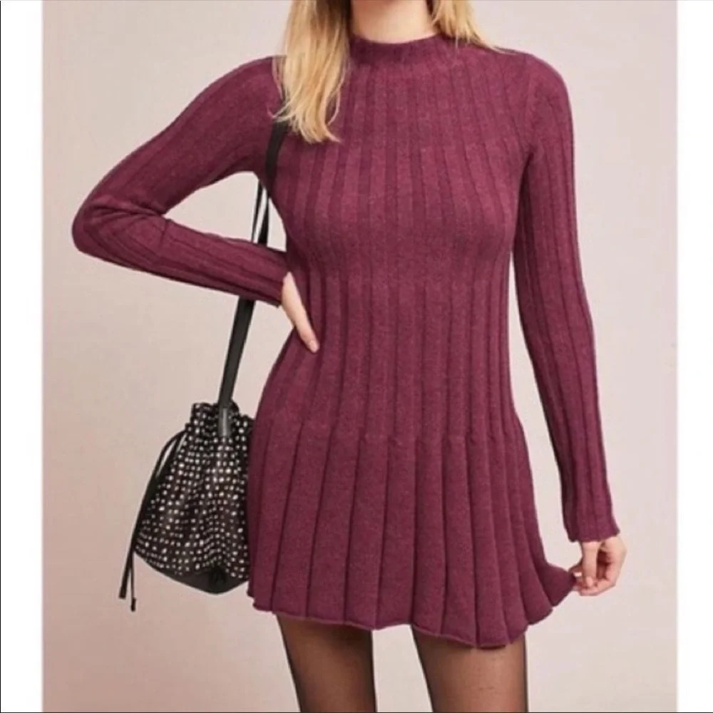 ANTHROPOLOGIE Rosie Neira Thelma Sweater Tunic Dress - Picture 2 of 9